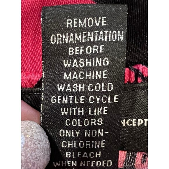 NWT INC International Concepts Womens Blouse Top Plus Size 3X Pink Black Swirl - Picture 5 of 6